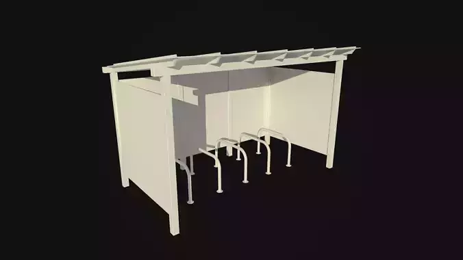 Bike Shelter Highpoly 3D model