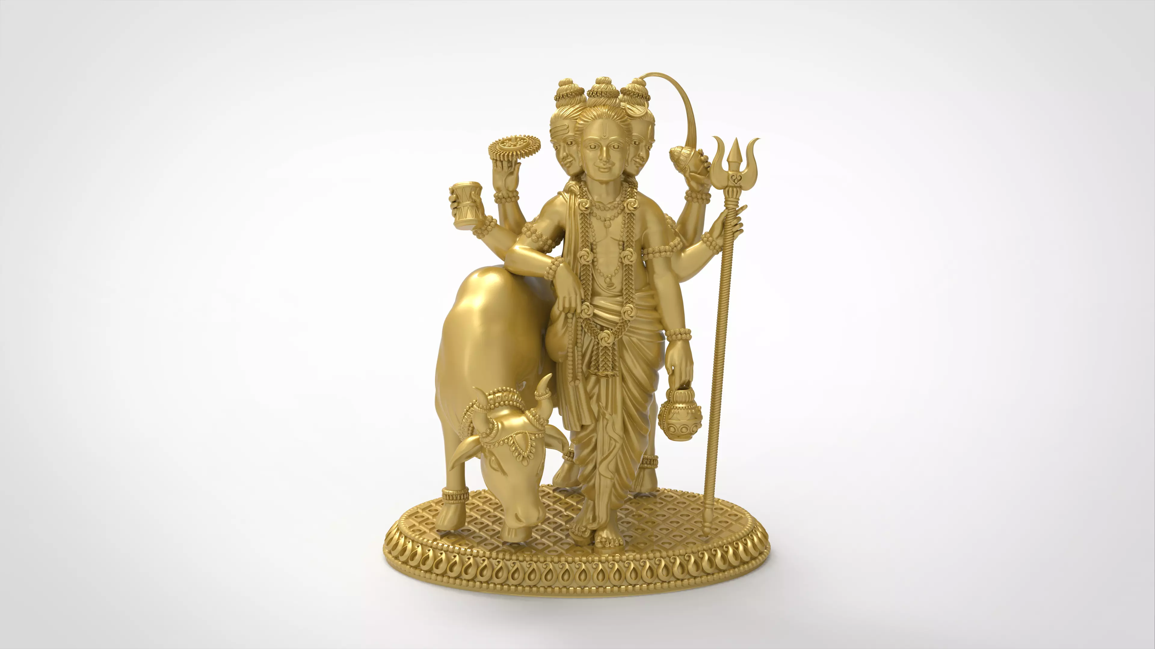 3 faced god Dattatraya Artwork-14 3D print model_0