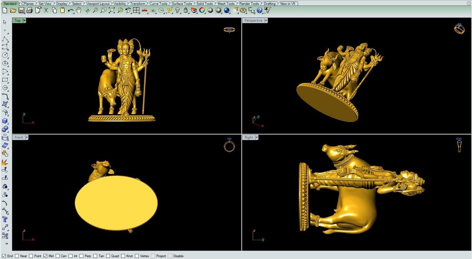 3 faced god Dattatraya Artwork-14 3D print model_5