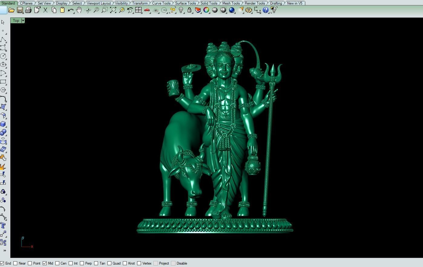 3 faced god Dattatraya Artwork-14 3D print model_3