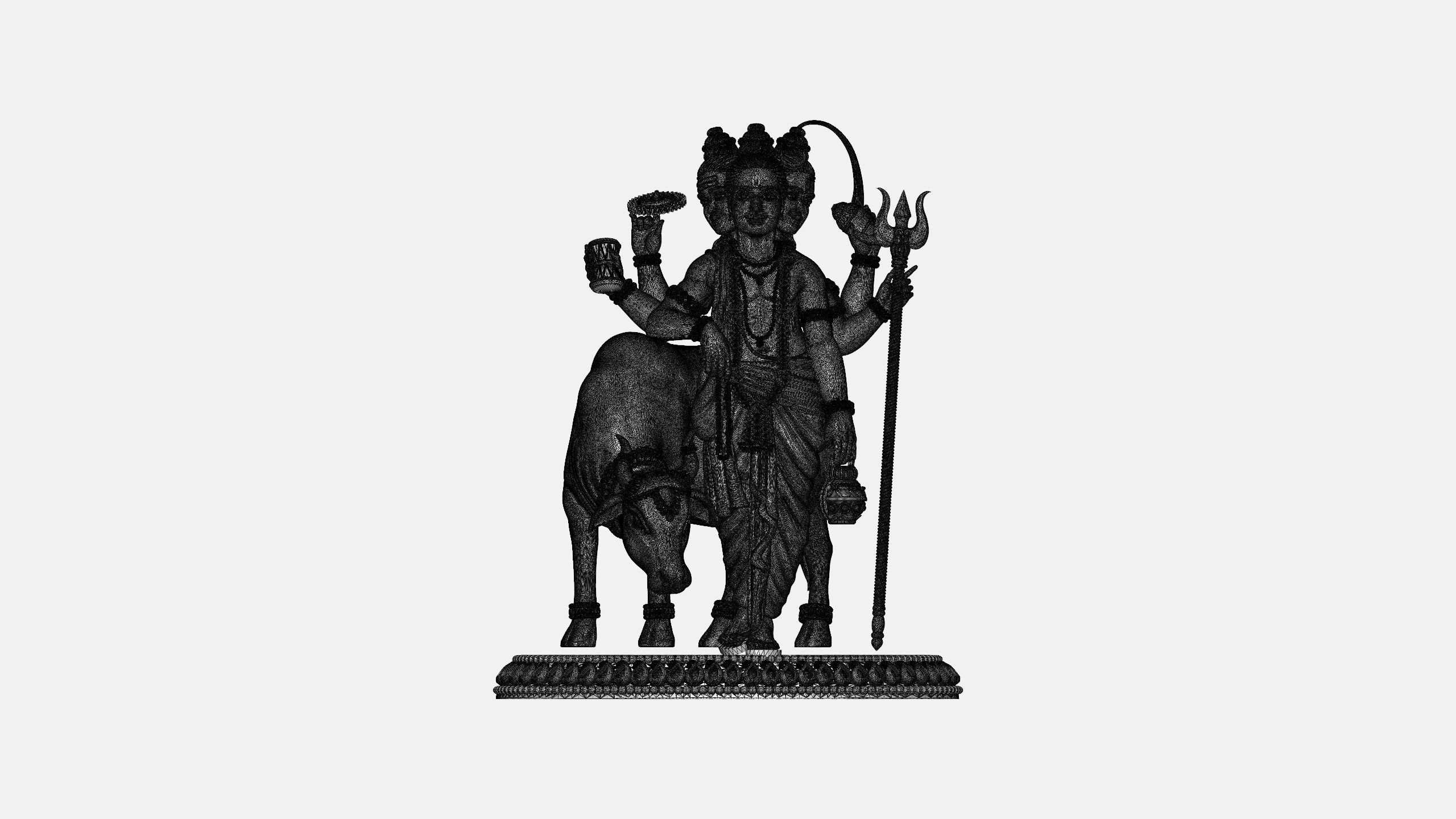 3 faced god Dattatraya Artwork-14 3D print model_9