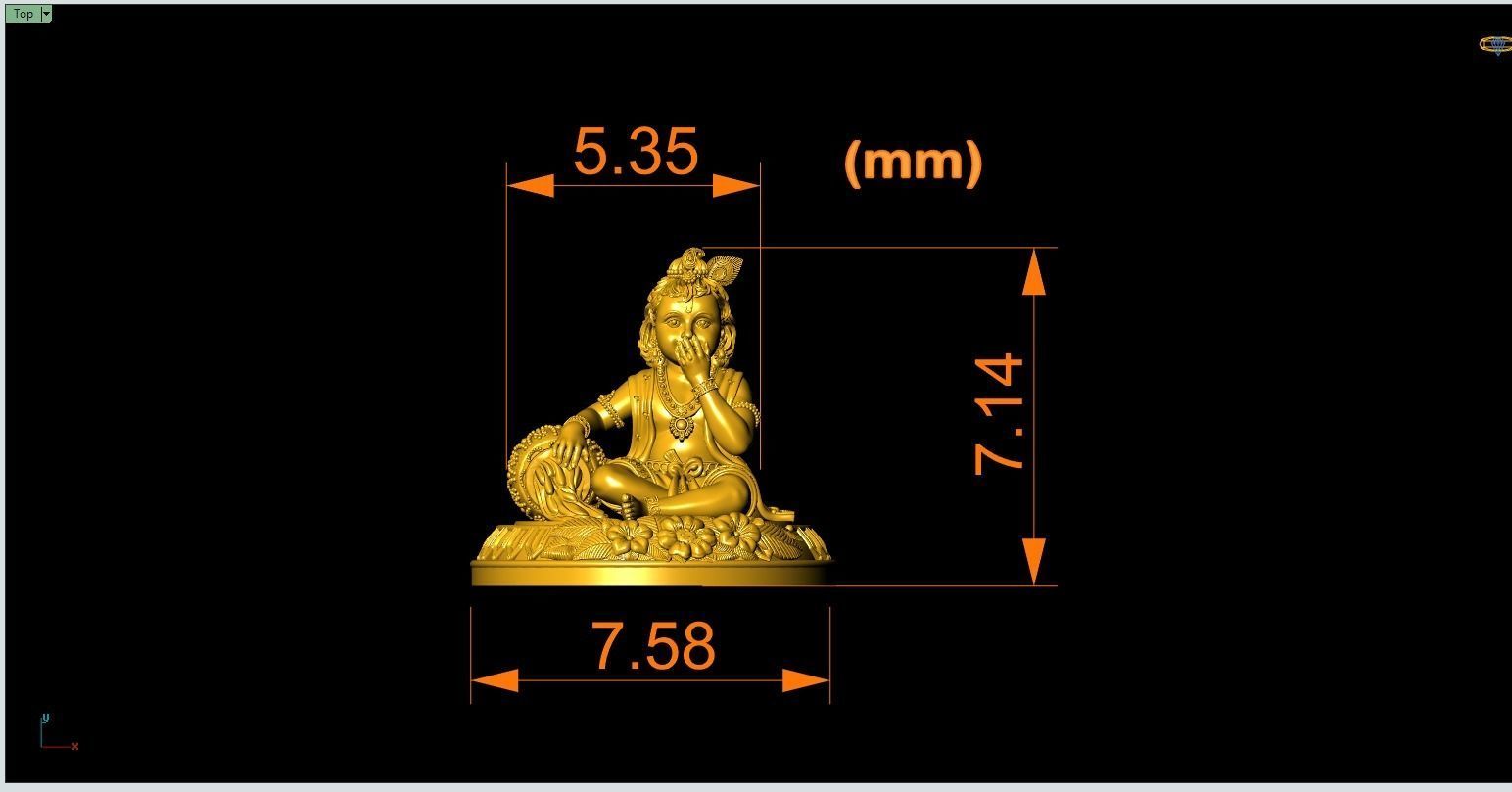 Bal Krishna eating makhan Artwork-16 3D print model_6