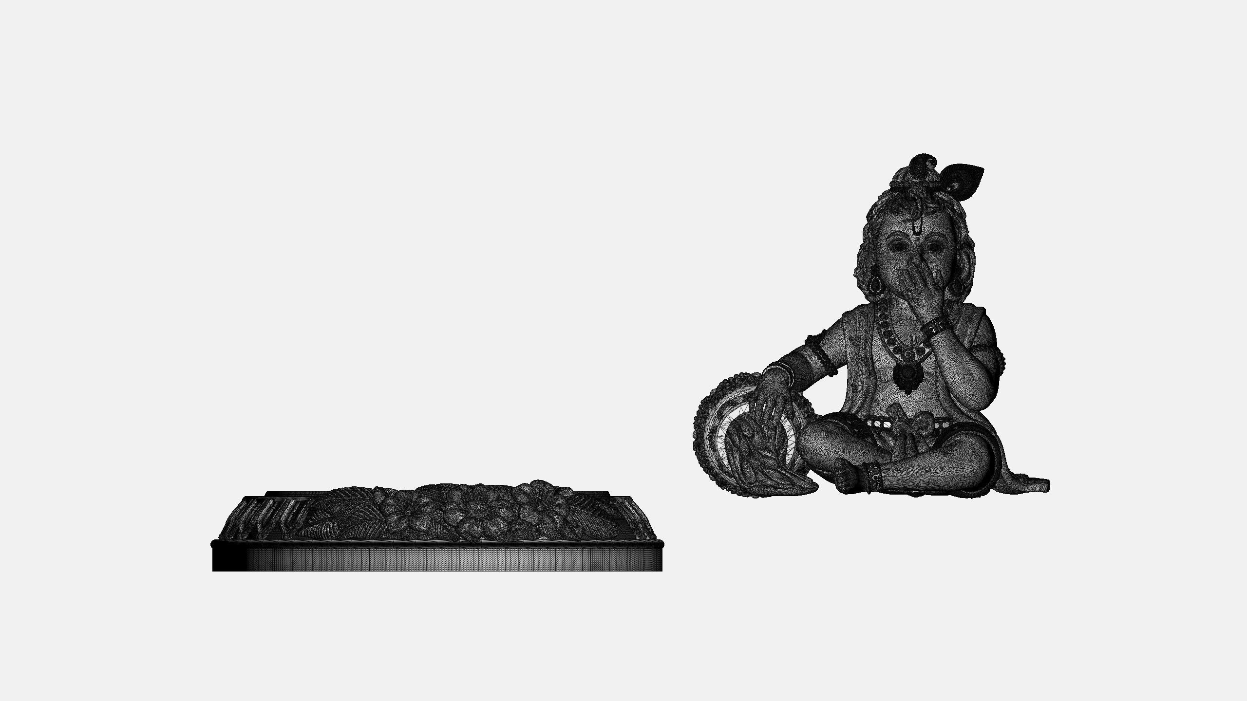 Bal Krishna eating makhan Artwork-16 3D print model_7