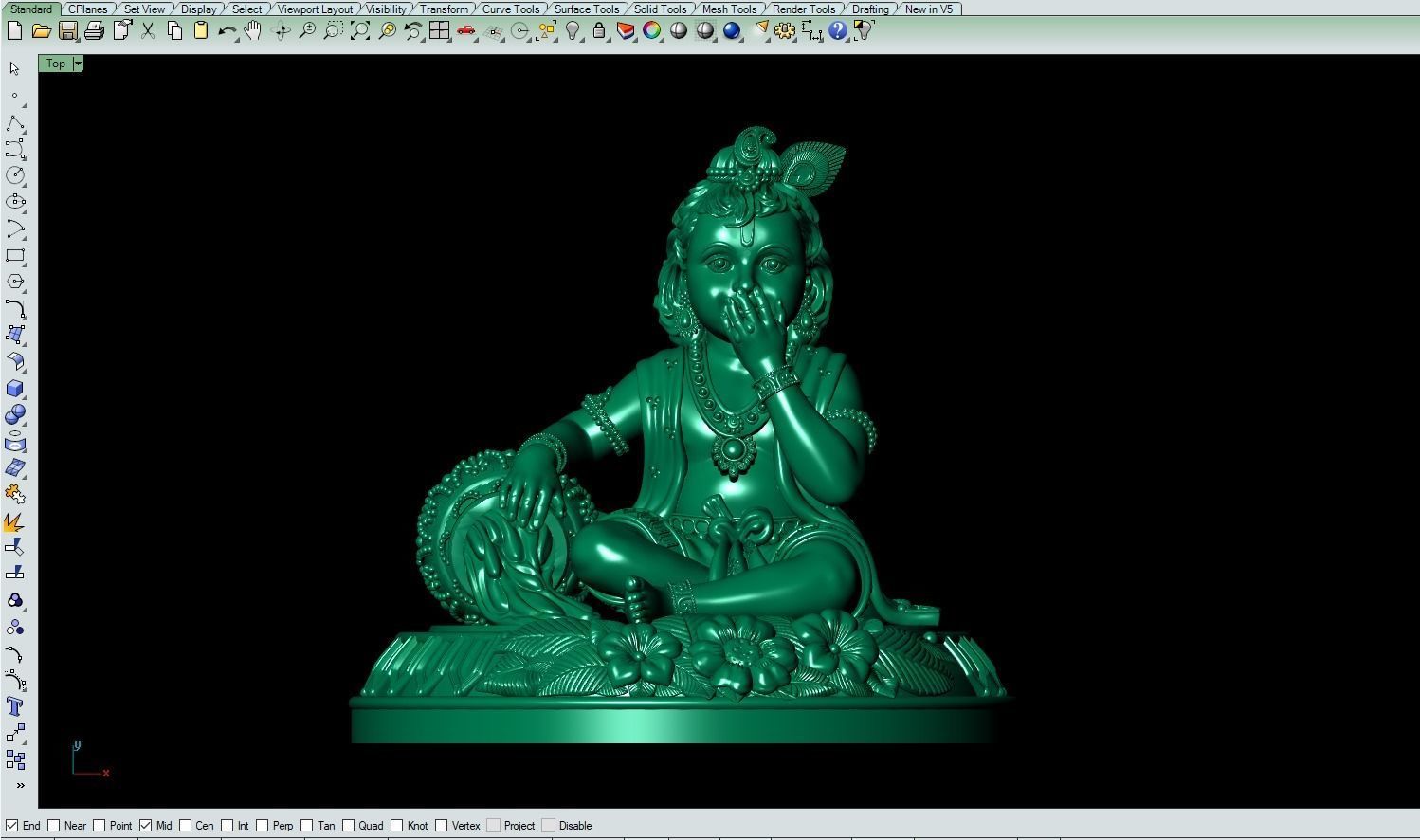 Bal Krishna eating makhan Artwork-16 3D print model_10