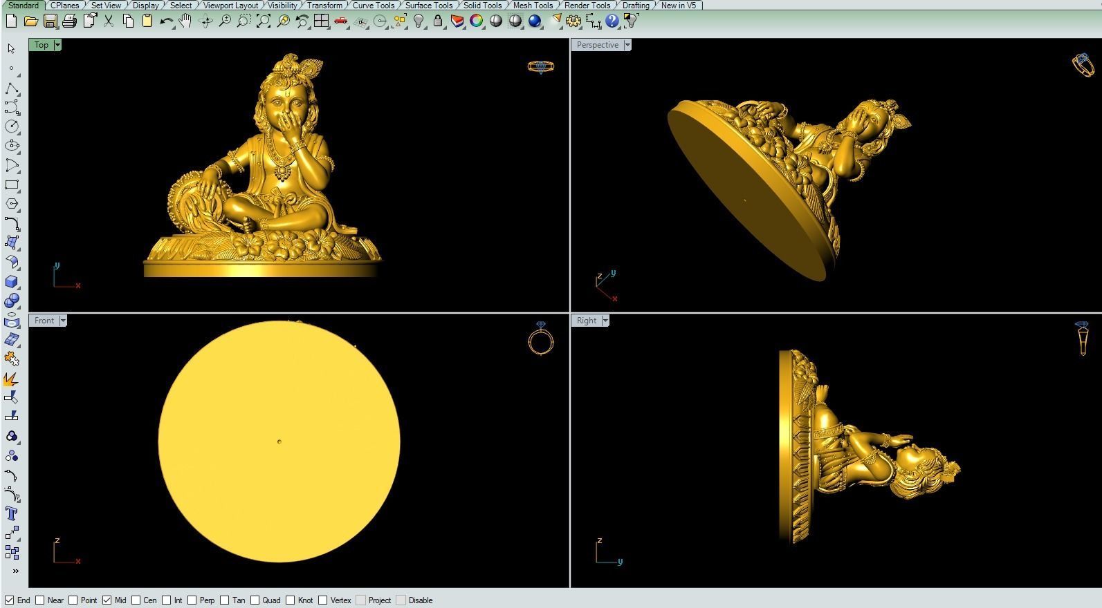 Bal Krishna eating makhan Artwork-16 3D print model_5