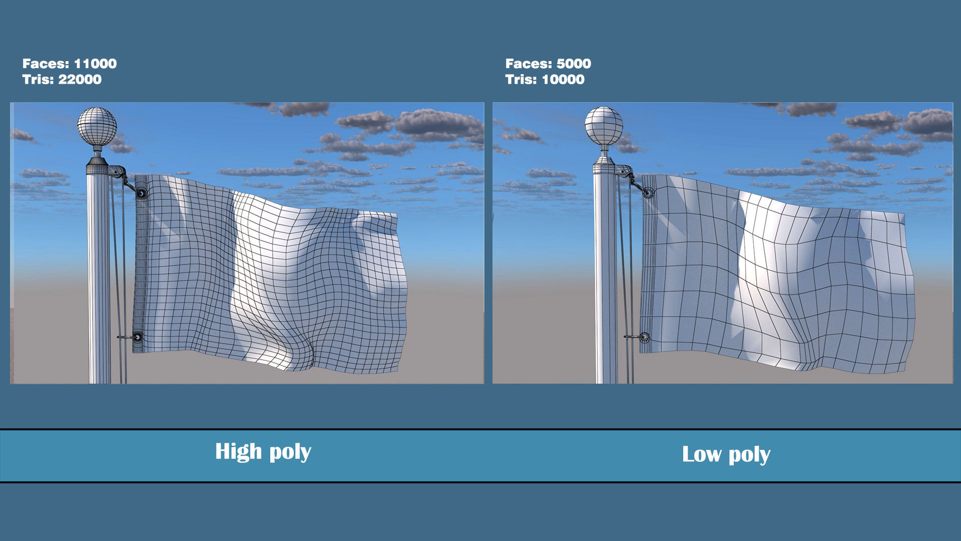 Flags Low-poly 3D model_6