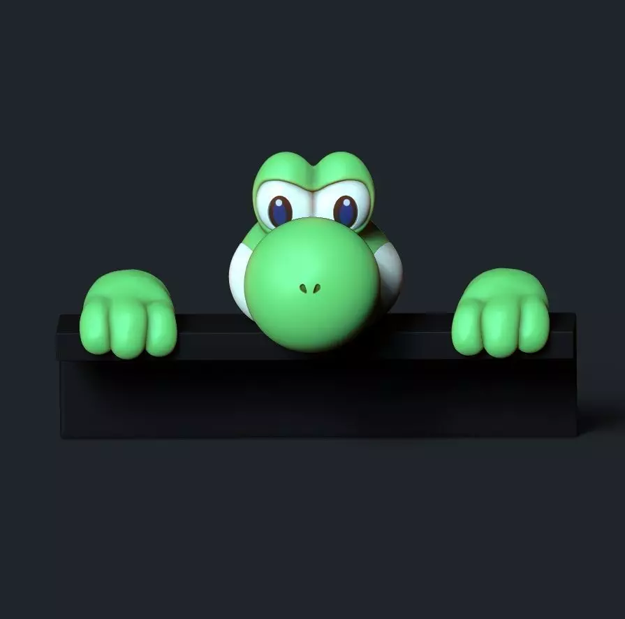 Yoshi Monitor Mount 3D print model_0
