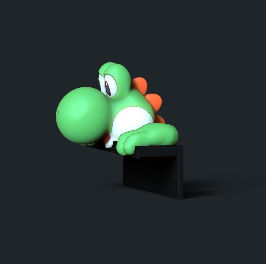 Yoshi Monitor Mount 3D print model_1