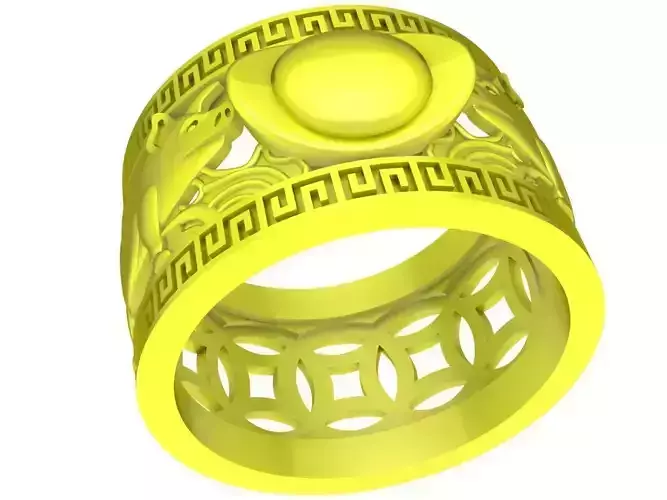 A4788 Lucky Pig Ring 3D Model