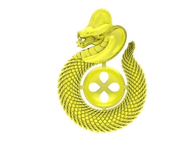 4782 snake pear pendant  3D print model