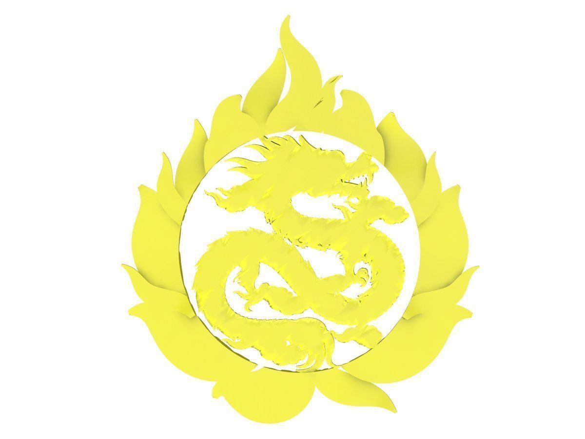 A4775 Dragon Pendant 3D Model 3D print model_3