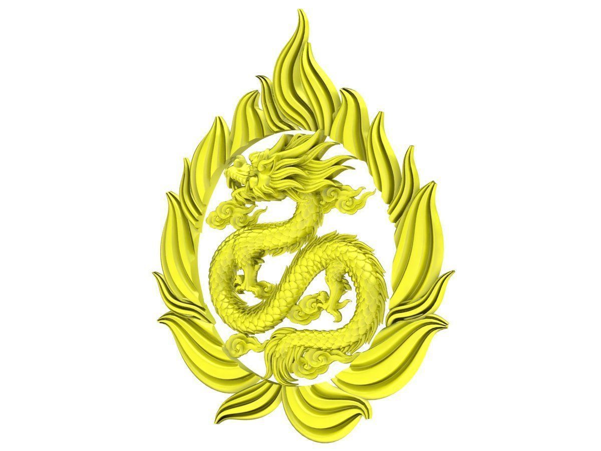 A4775 Dragon Pendant 3D Model 3D print model_4