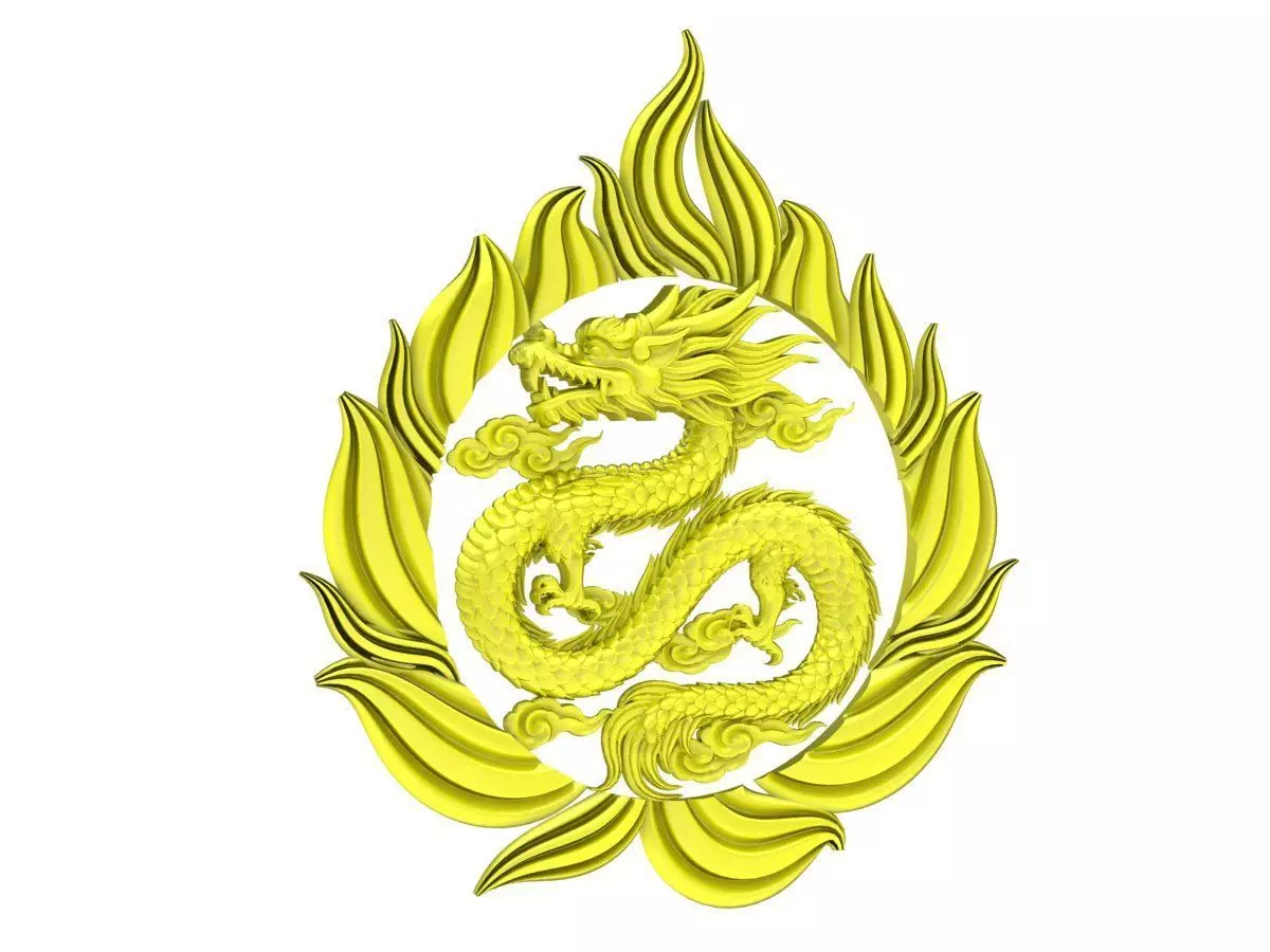 A4775 Dragon Pendant 3D Model 3D print model_0