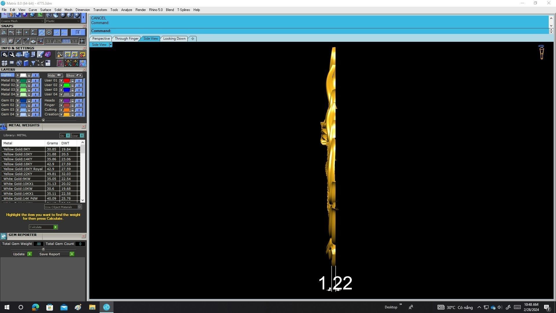 A4775 Dragon Pendant 3D Model 3D print model_7