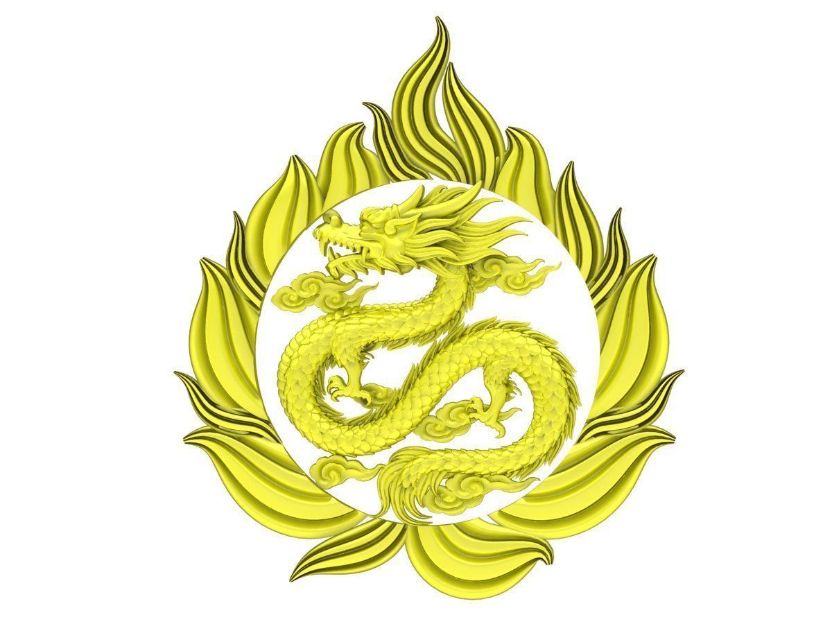 A4775 Dragon Pendant 3D Model 3D print model_1