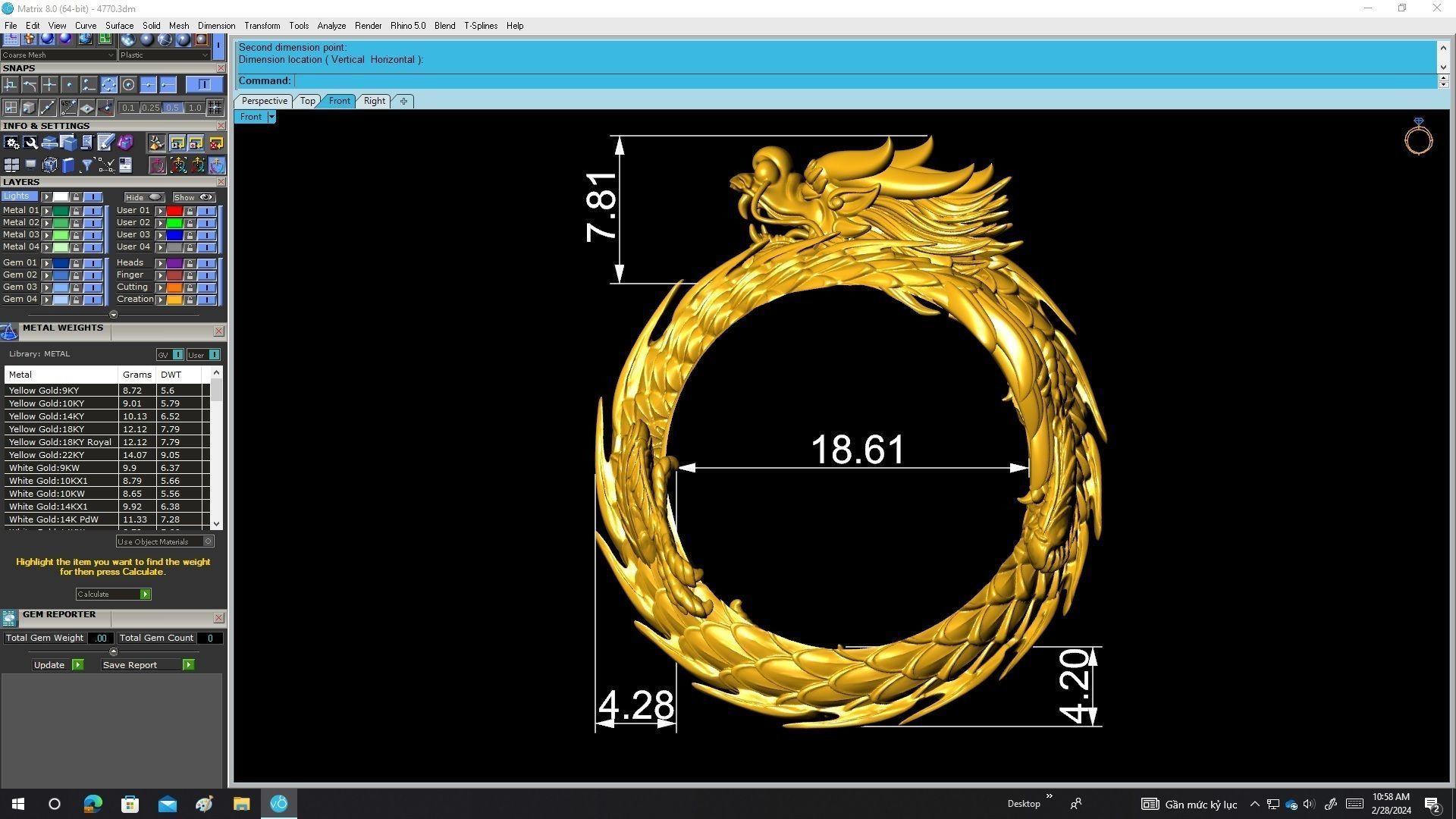 A4770 Chinese Dragon Ring 3D print model_6