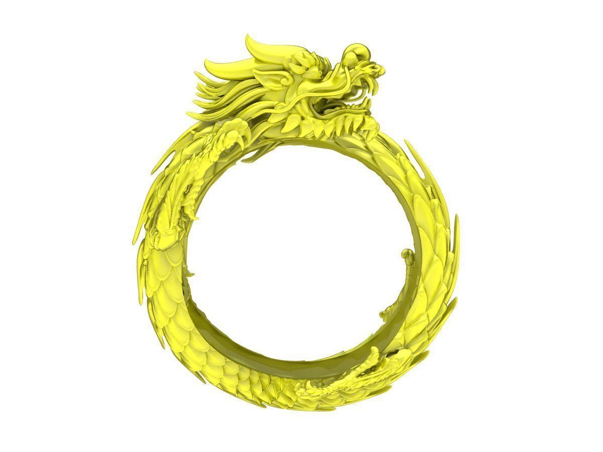 A4770 Chinese Dragon Ring 3D print model_3