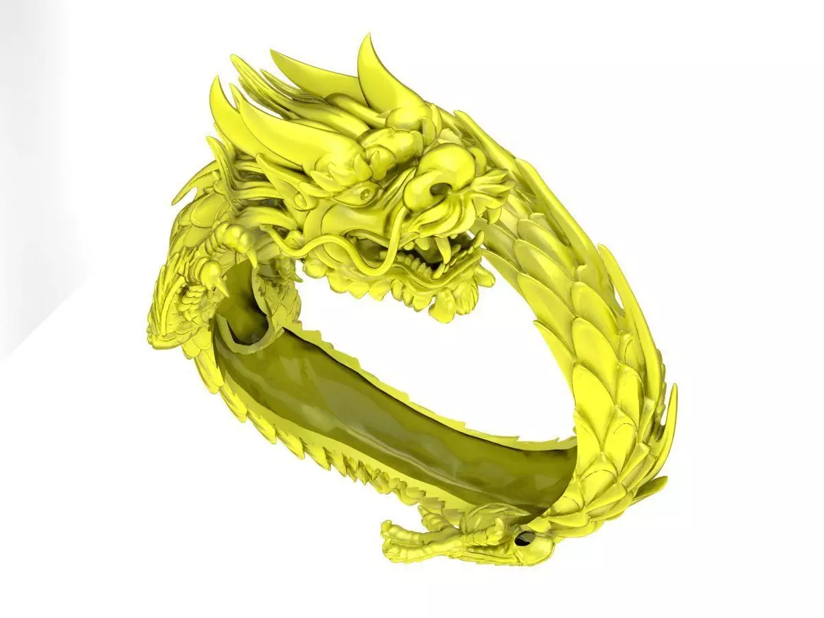 A4770 Chinese Dragon Ring 3D print model_0