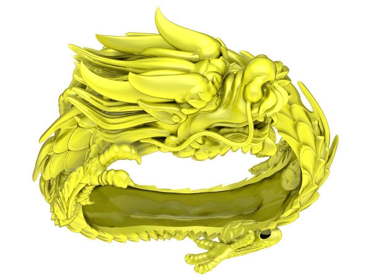 A4770 Chinese Dragon Ring 3D print model_1