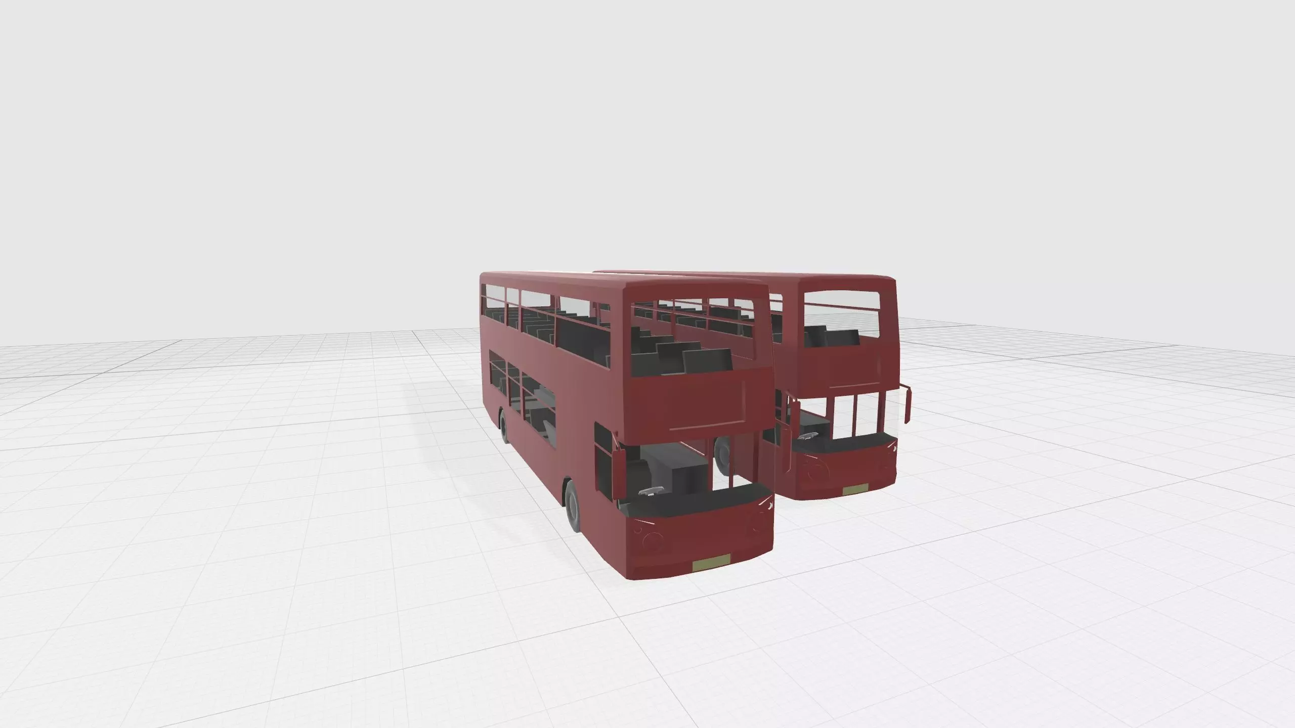 London Buses Lowpoly Model Free low-poly 3D model
