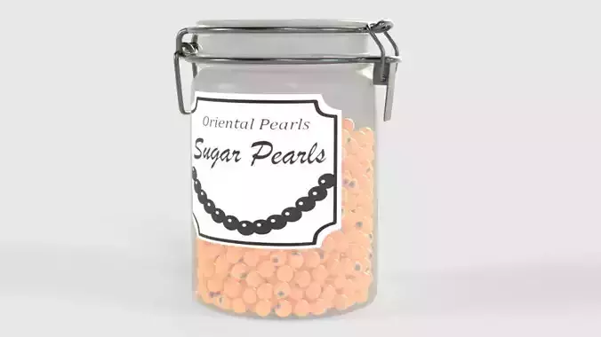 Baking decorations Sugar Pearls cgt fmcg baking decorations 072 Low-poly 3D model