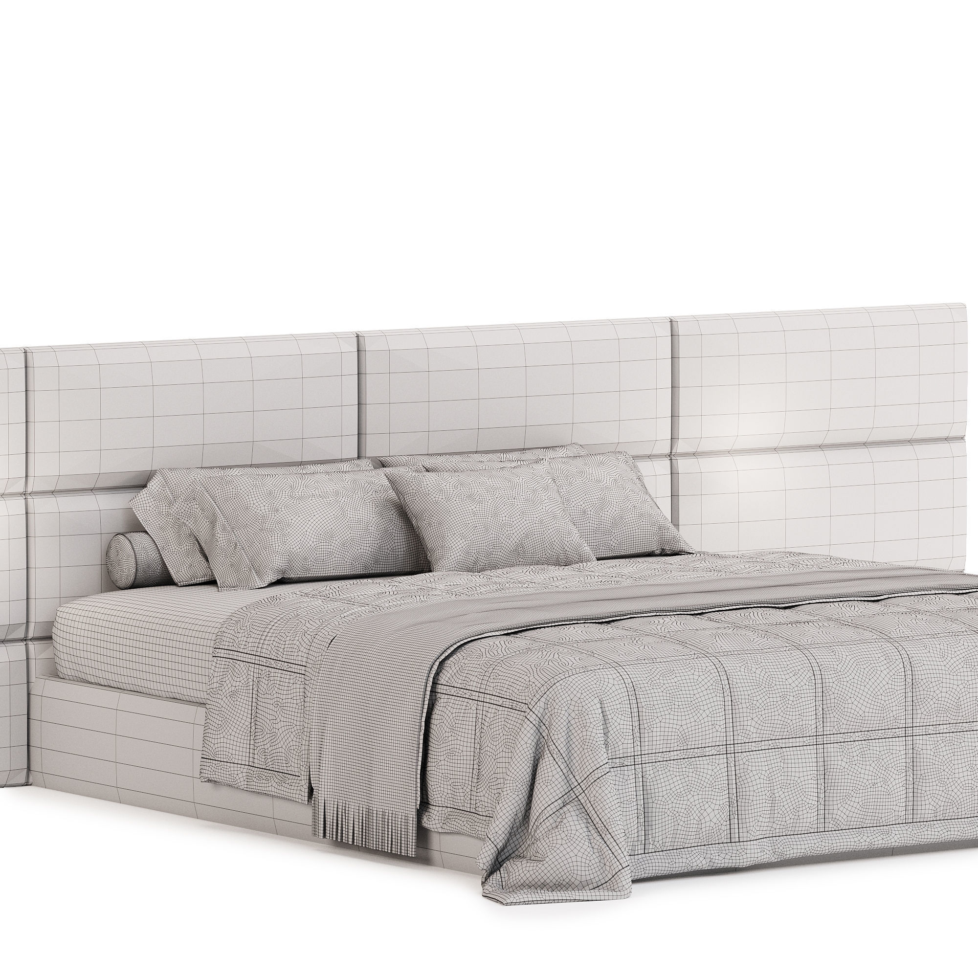 Bed Vanila 3D model_2