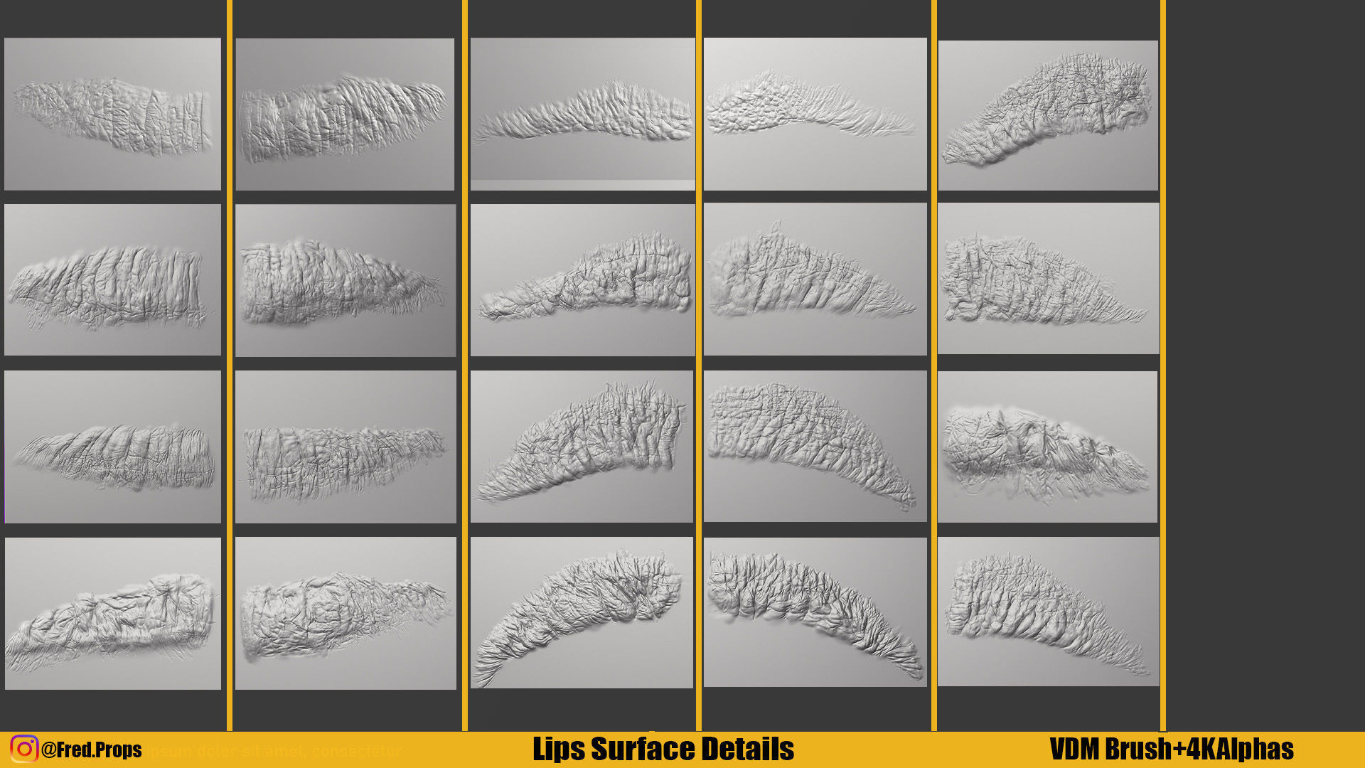 25 Surface Details Alpha For Lips 3D model_1