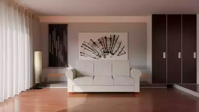 Tuffed sofa 3D model