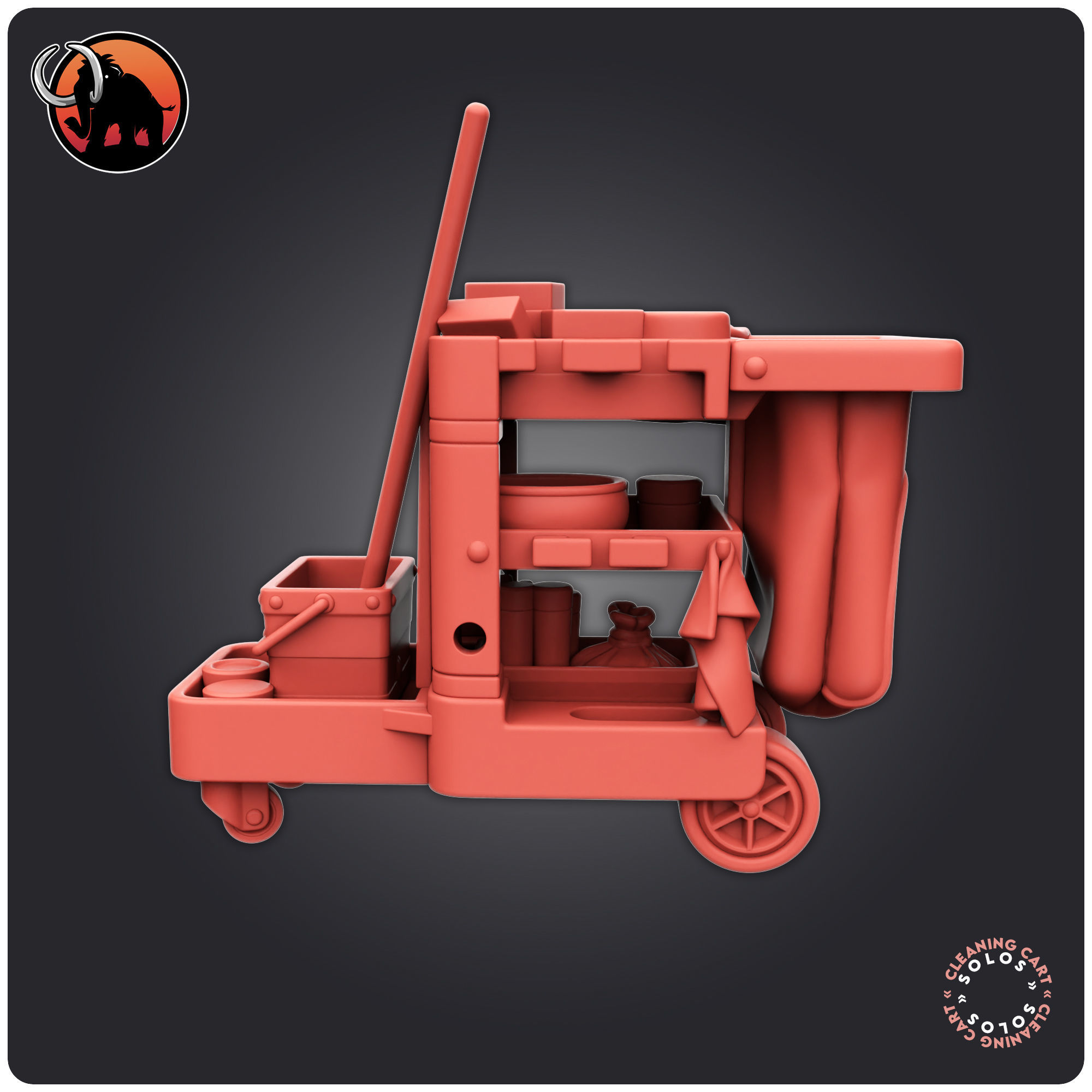 Cleaning Cart 3D print model_1