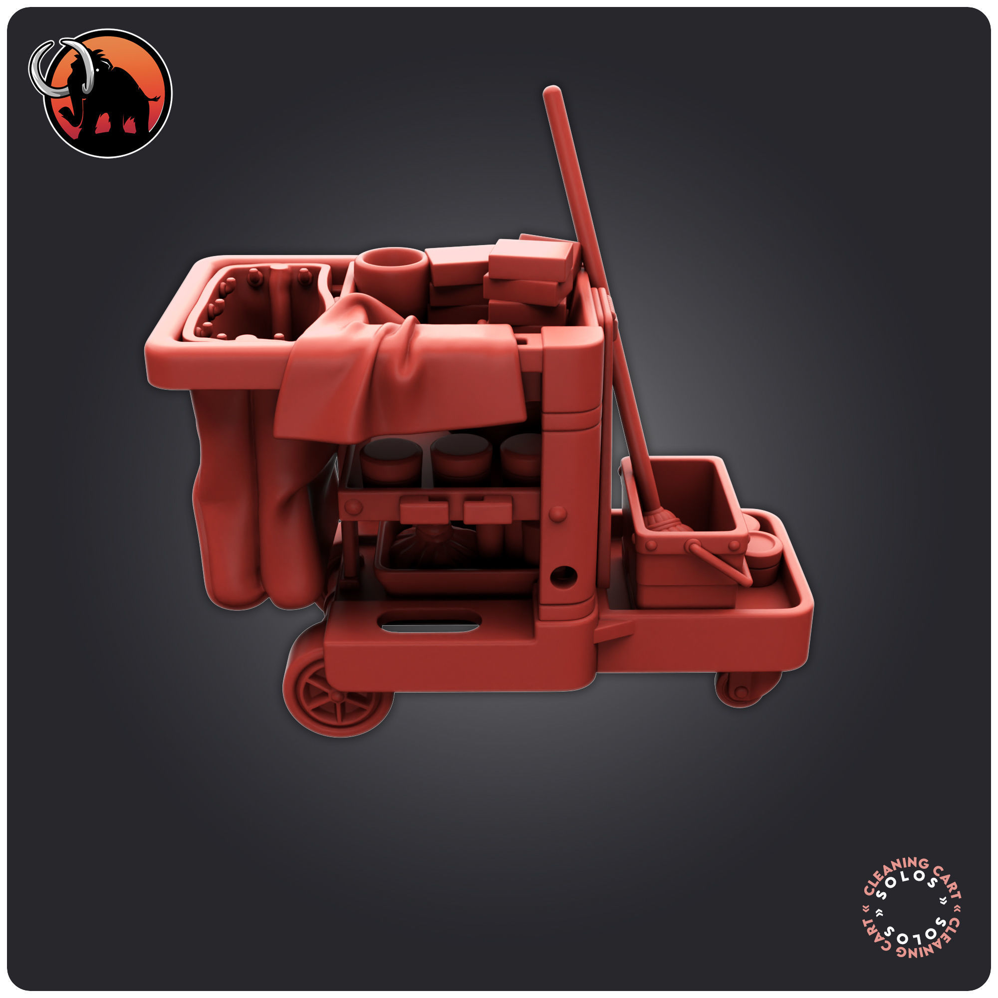 Cleaning Cart 3D print model_4