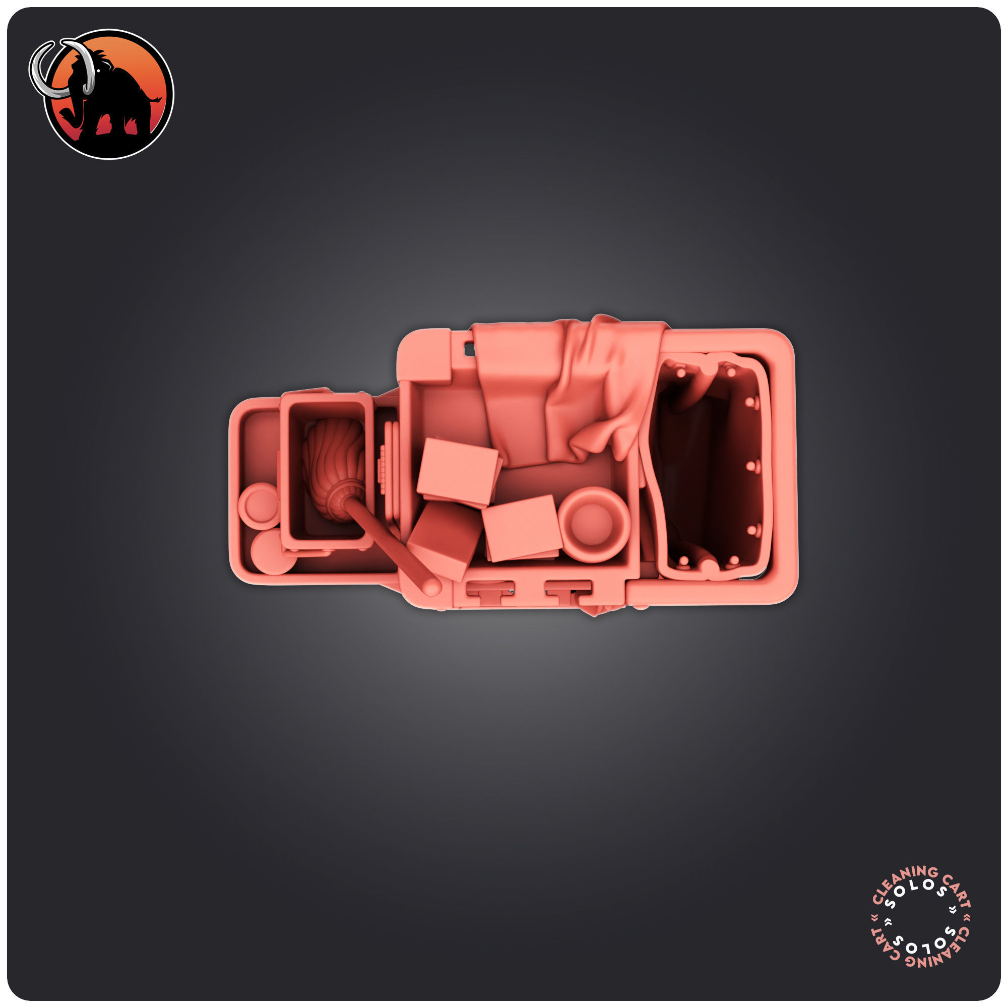 Cleaning Cart 3D print model_7