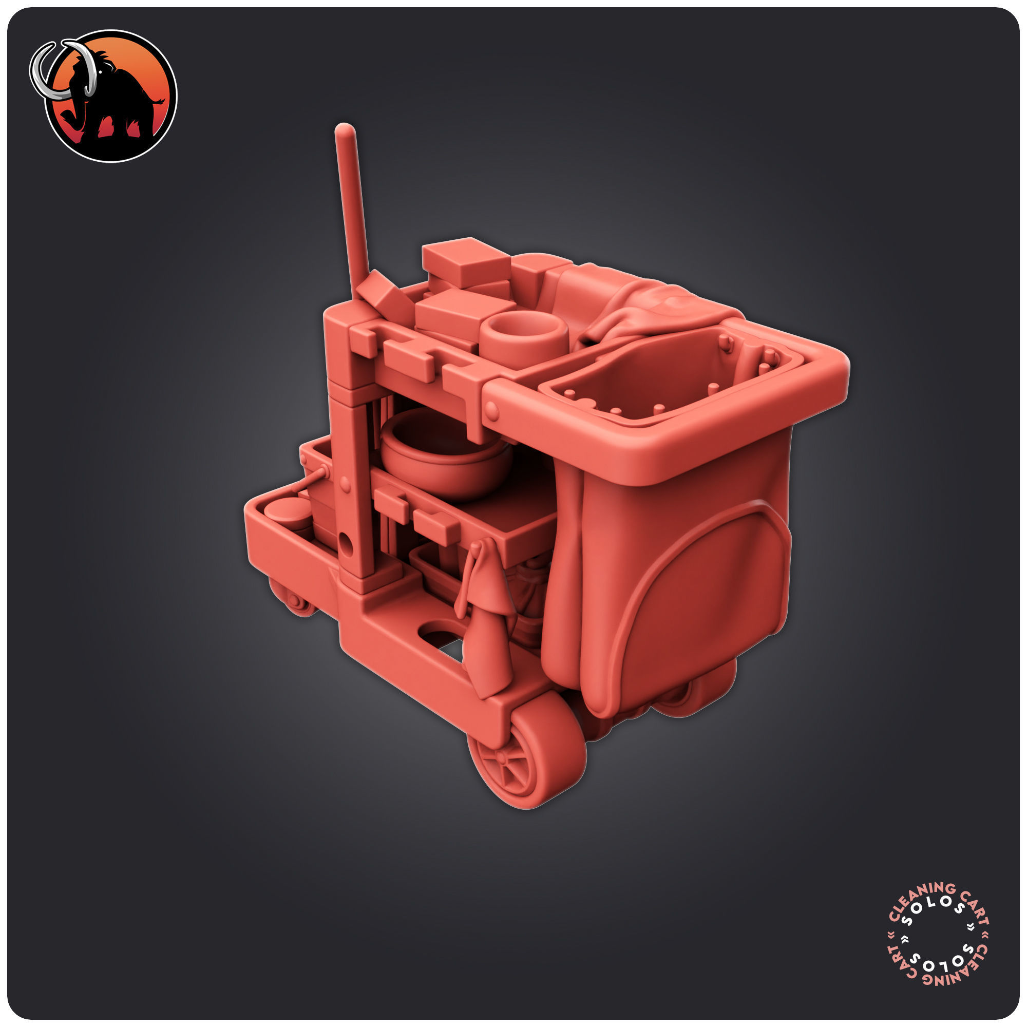 Cleaning Cart 3D print model_2