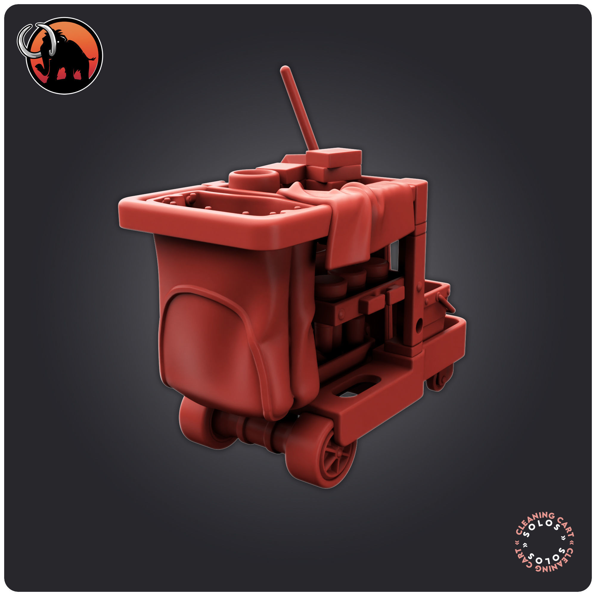 Cleaning Cart 3D print model_3