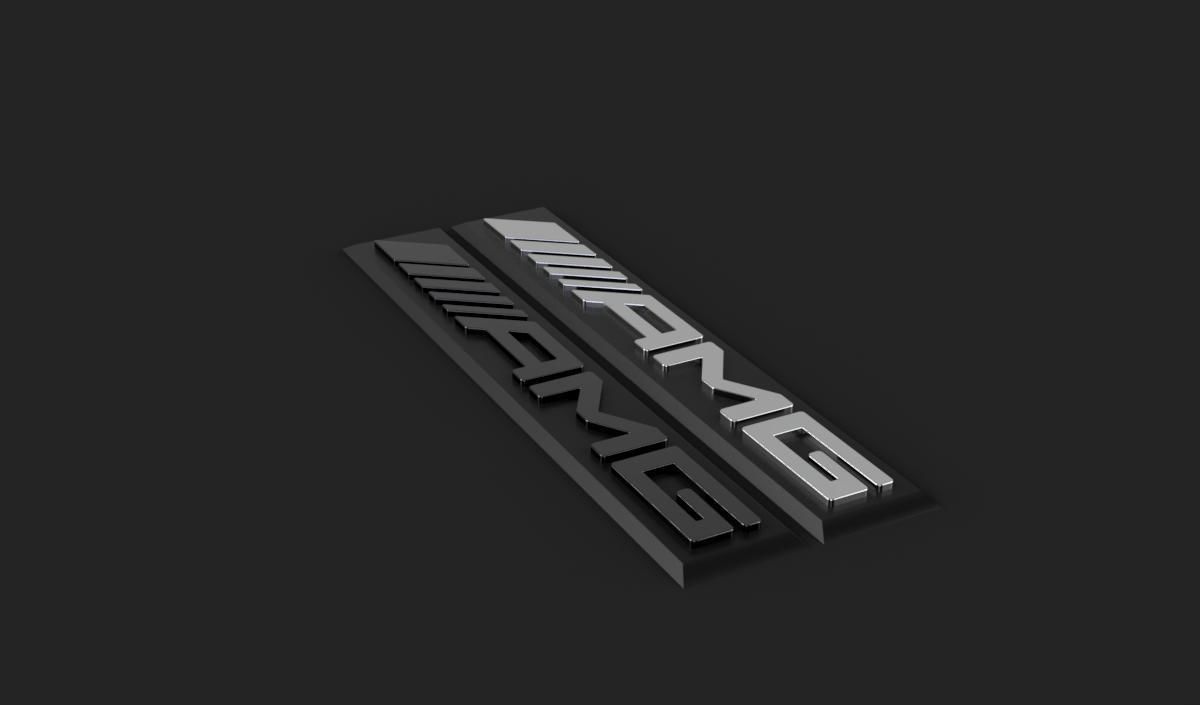 AMG logo 3D model_3