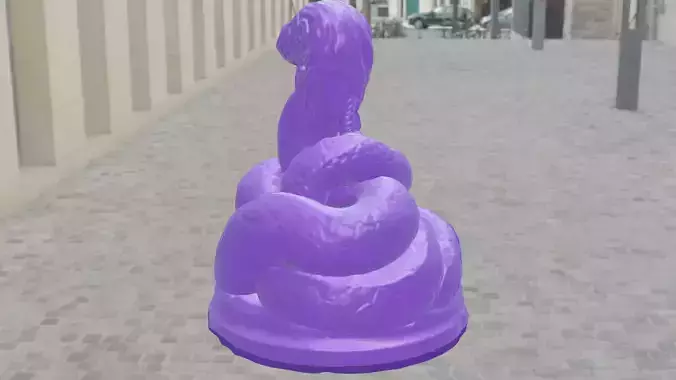 Plastic snake for decoration Free low-poly 3D model