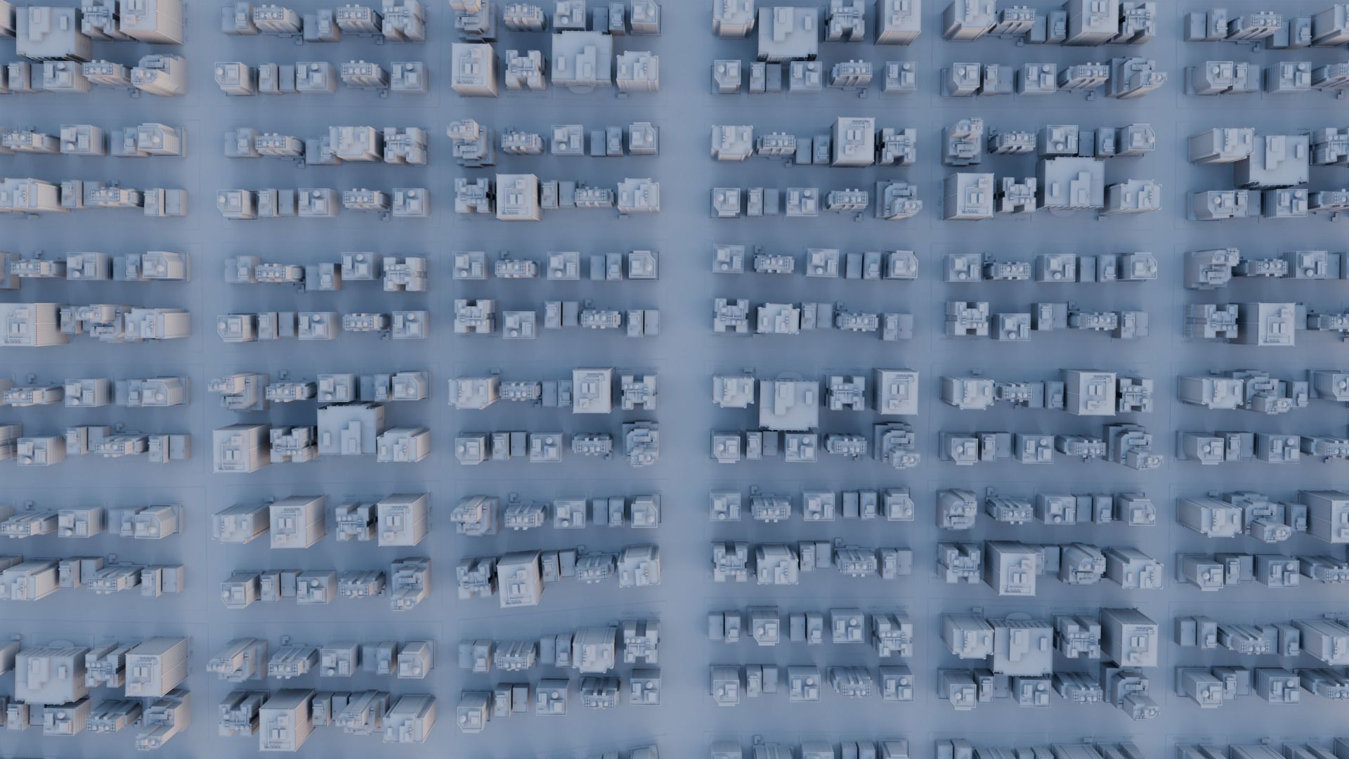 Procedural City 3D model_3