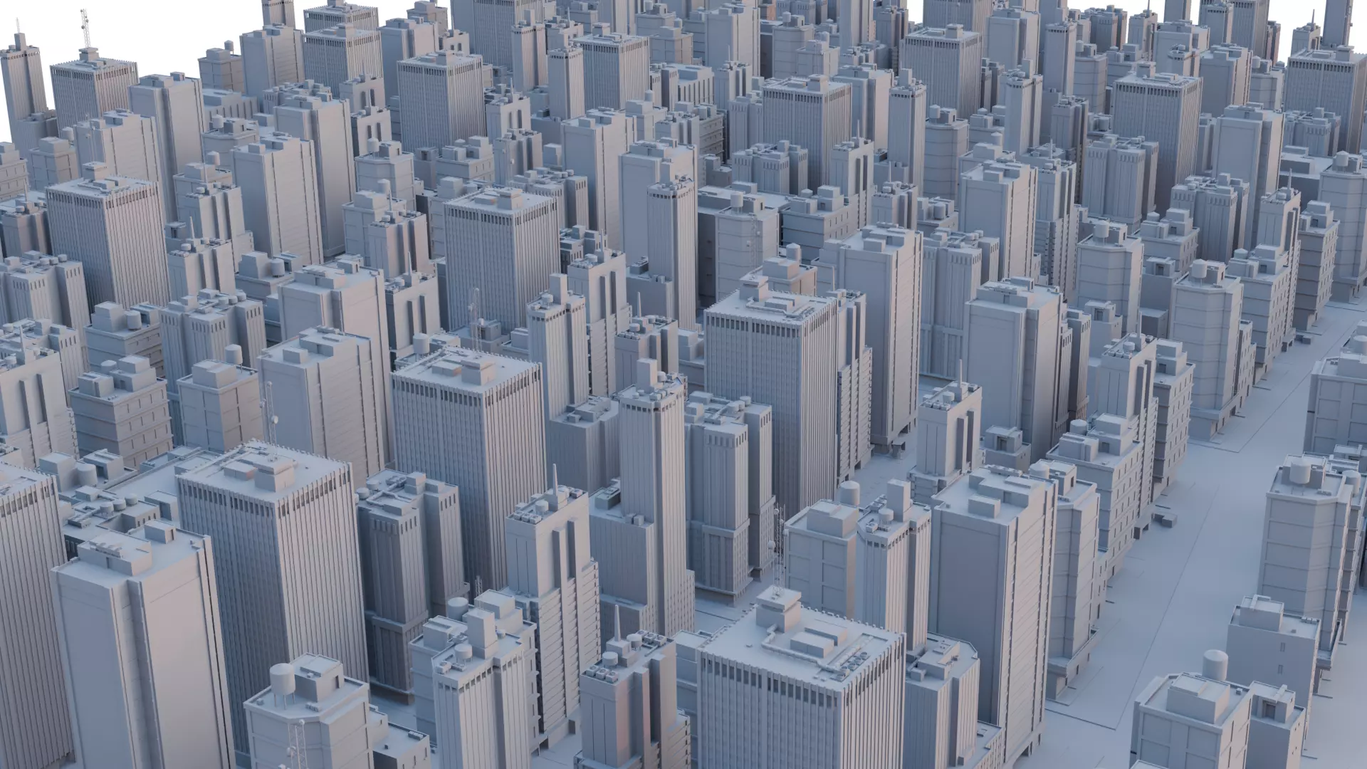 Procedural City 3D model_0