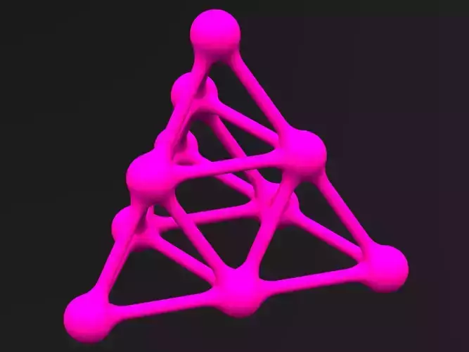Tetra Structures with Atoms 3D print model