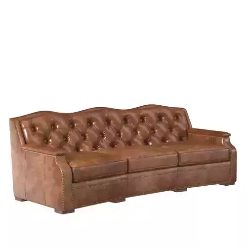 Chestnut Western Leather Sofa PBR