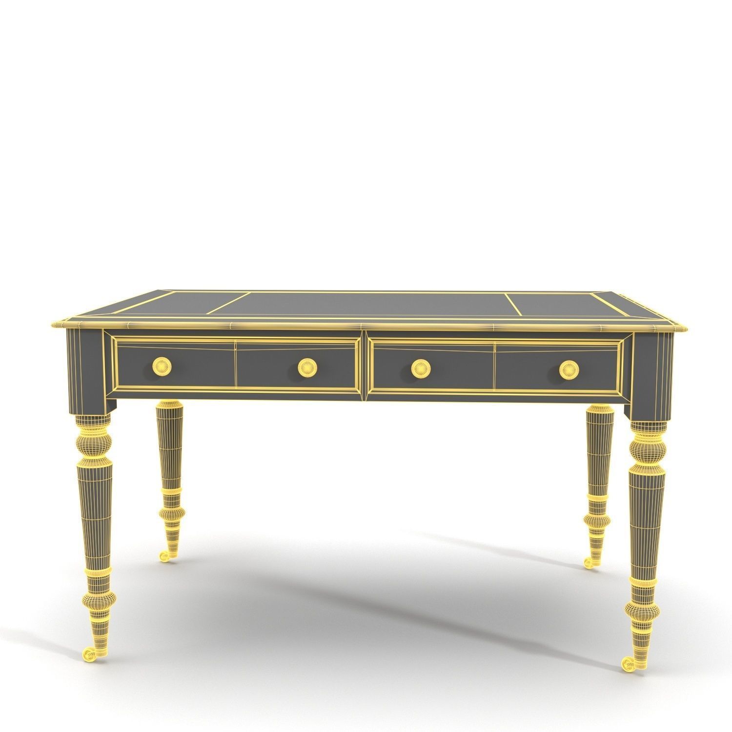 English Partner Writing Desk PBR 3D model_5