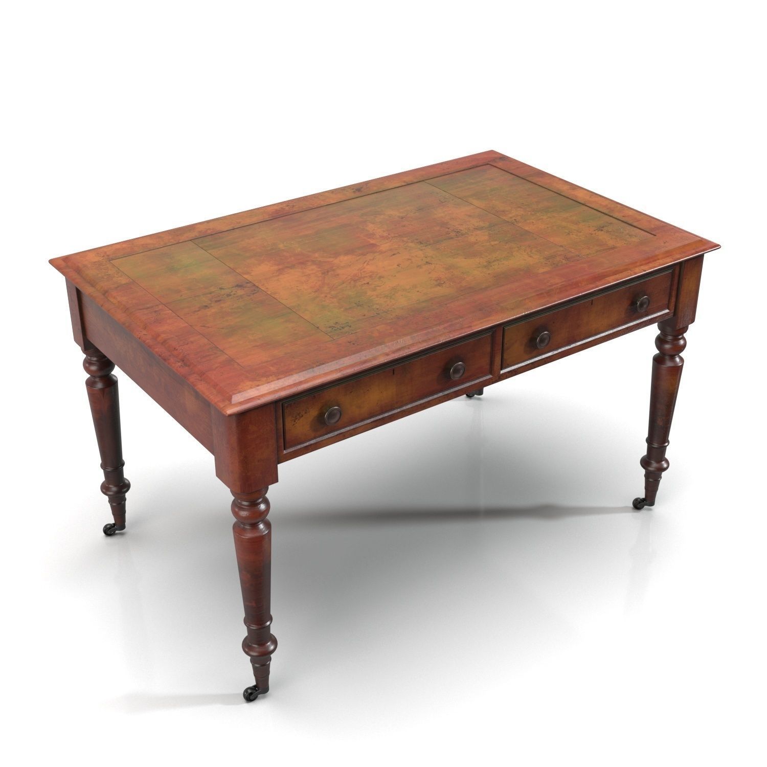 English Partner Writing Desk PBR 3D model_2