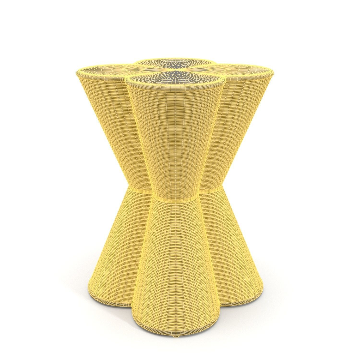 Italia End Table Brown PBR 3D model_5