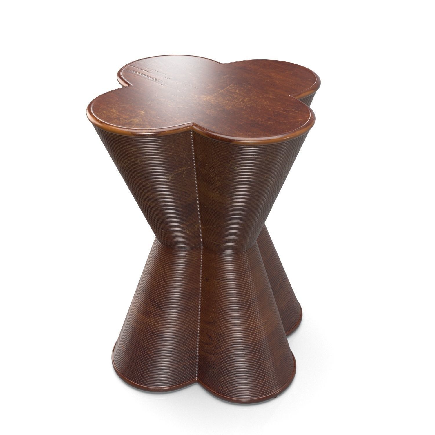 Italia End Table Brown PBR 3D model_2