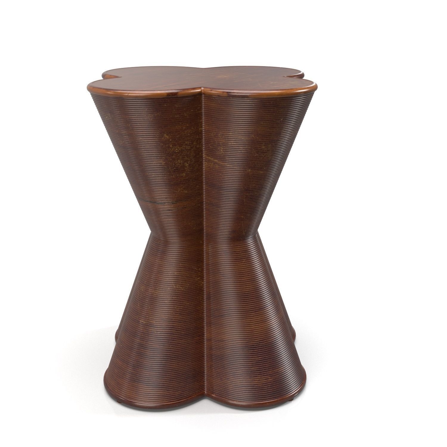 Italia End Table Brown PBR 3D model_1