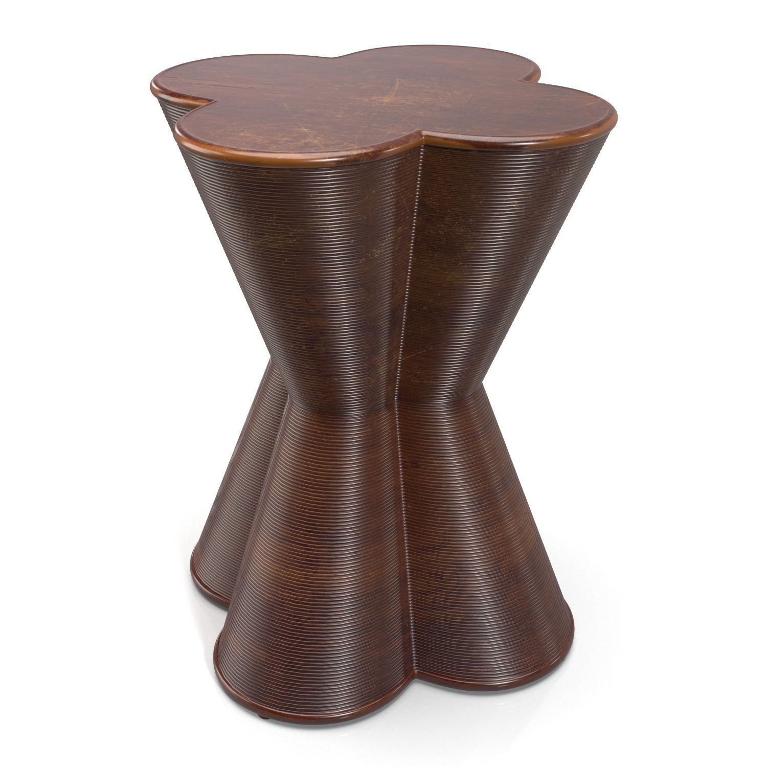 Italia End Table Brown PBR 3D model_4