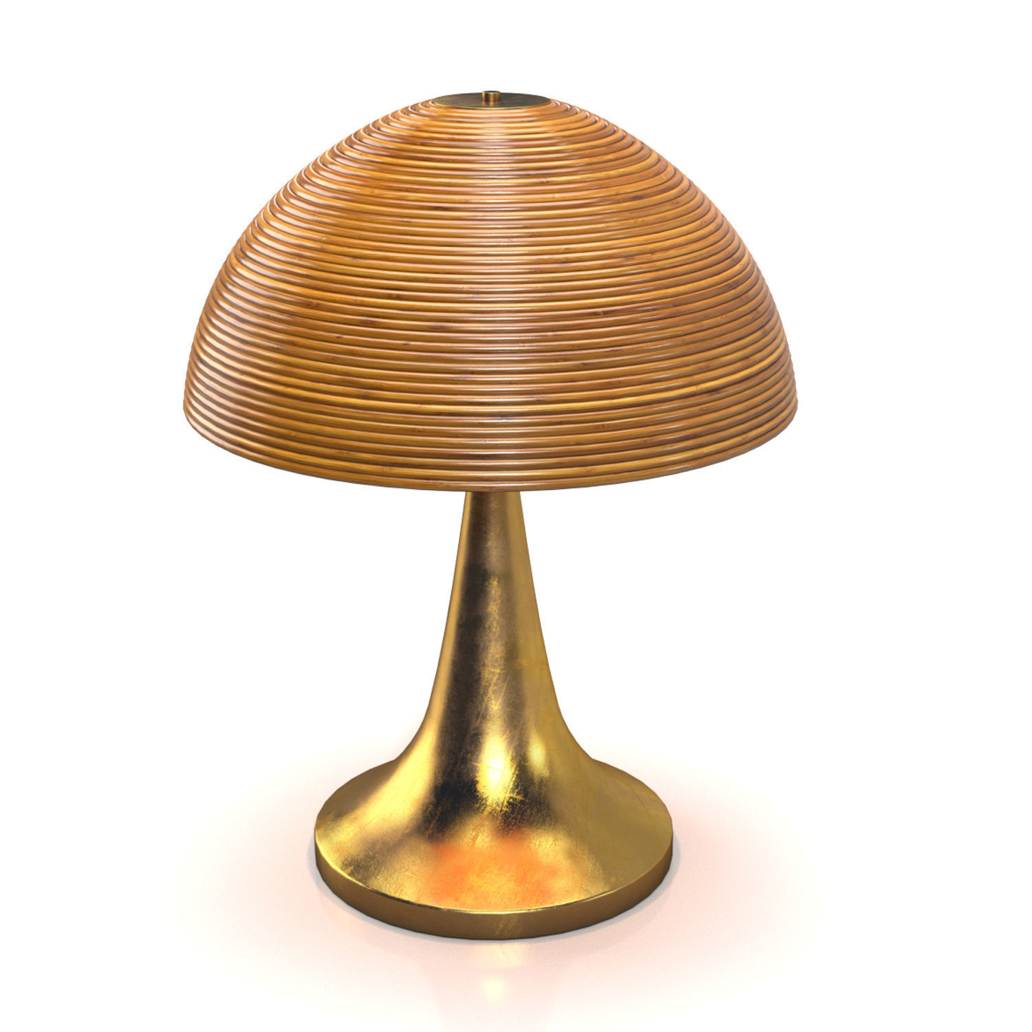 Large Bamboo Table Lamp 3D model_4