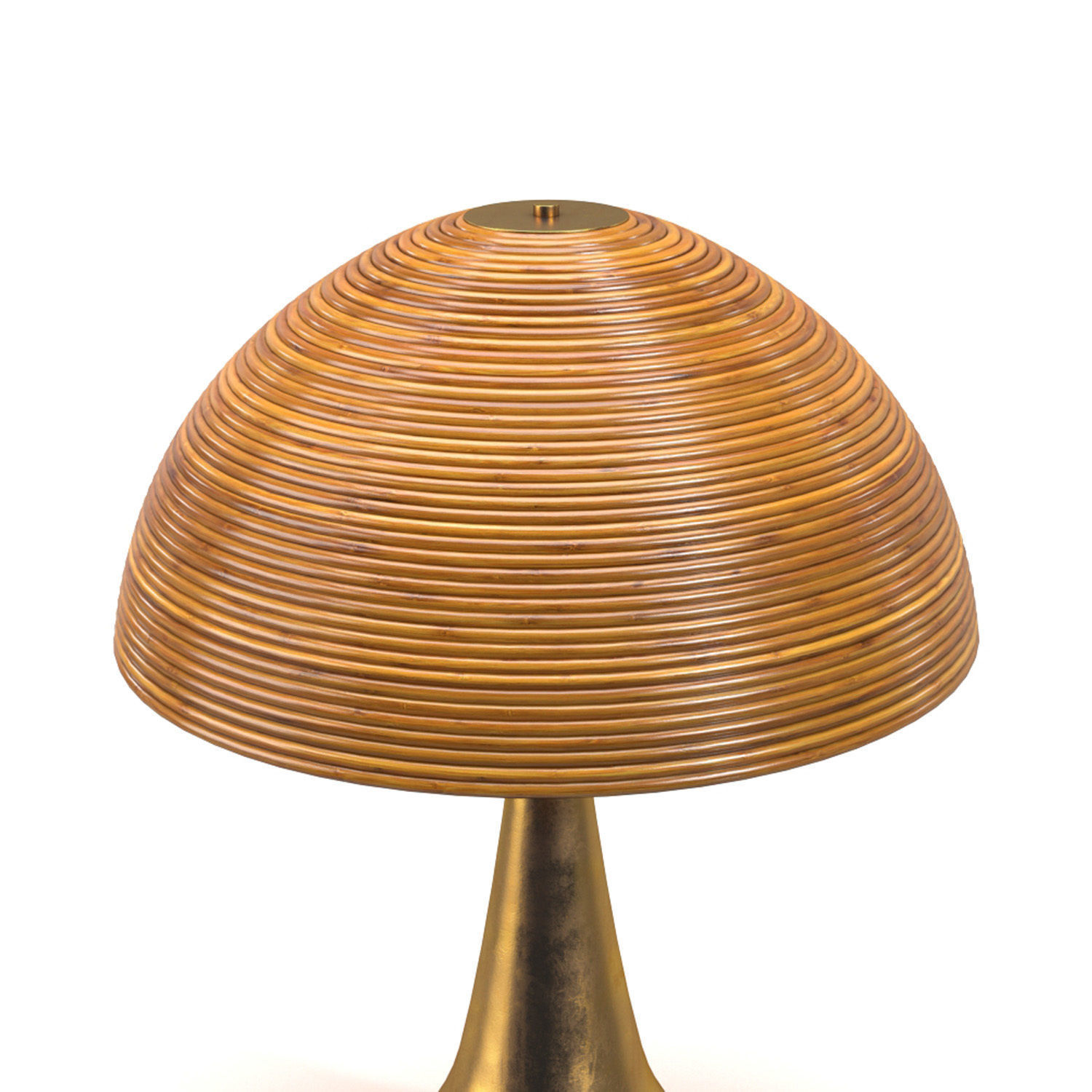 Large Bamboo Table Lamp 3D model_2