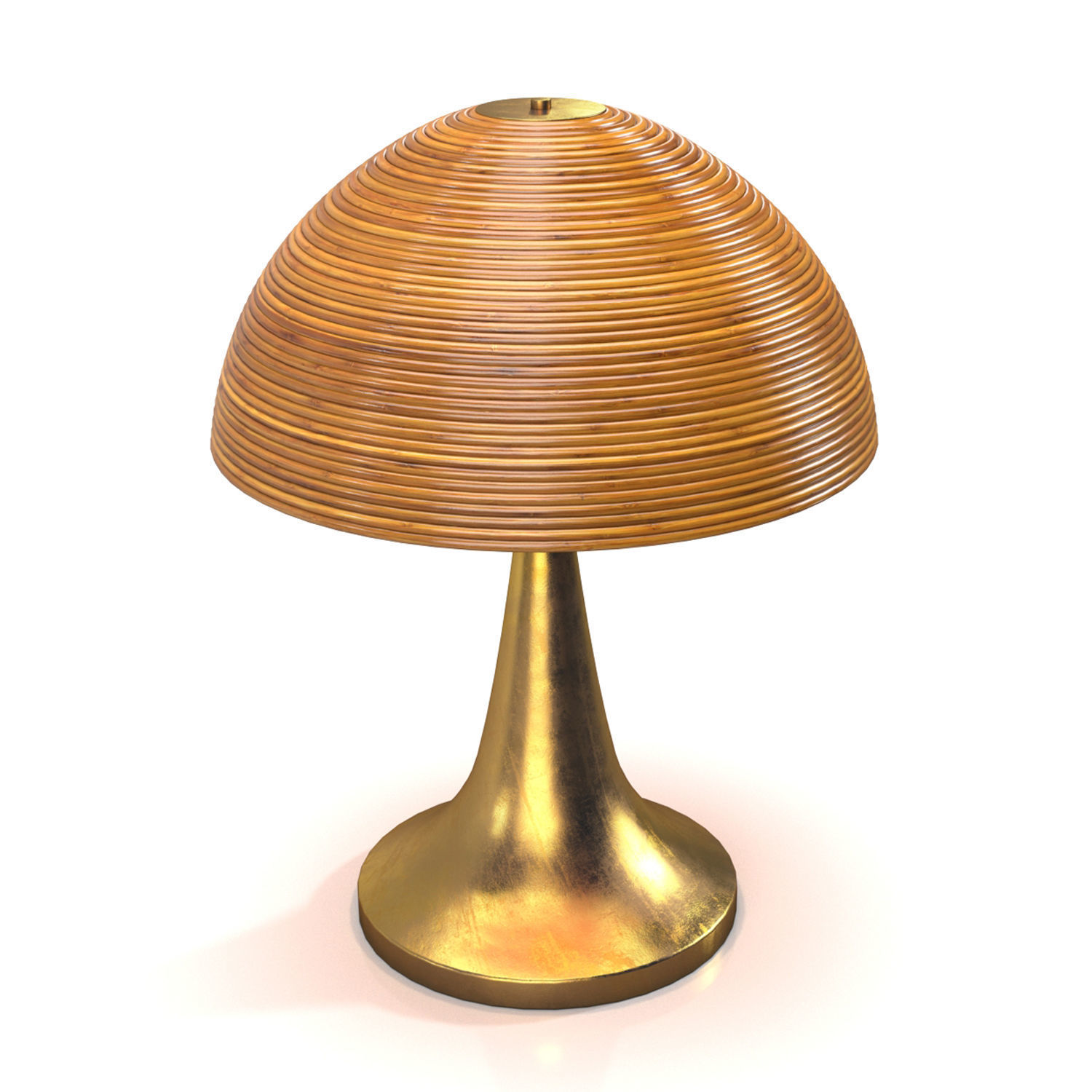 Large Bamboo Table Lamp 3D model_1