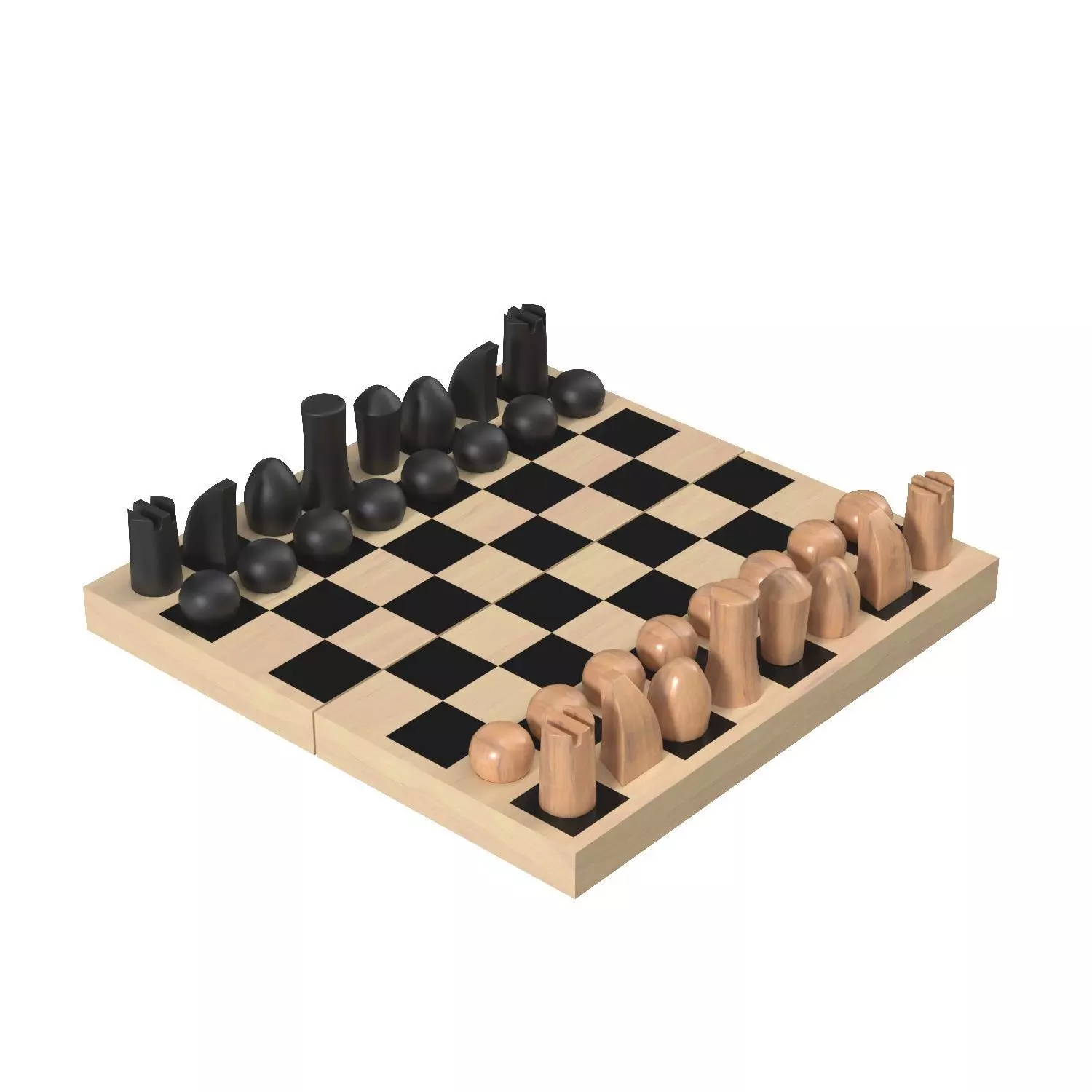 MoMA Panisa Chess Set PBR 3D model