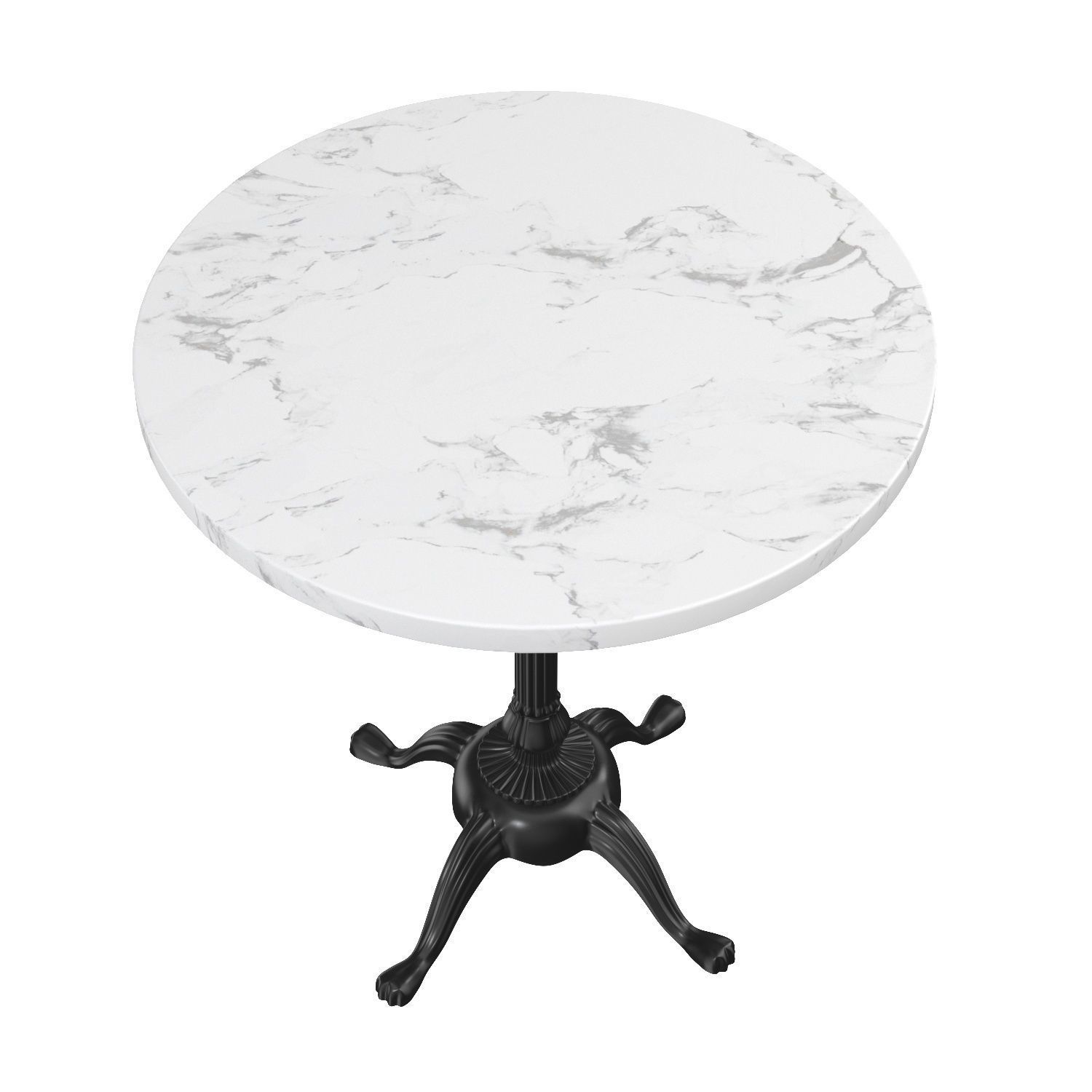 Round Pedestal Dining Table PBR 3D model_2